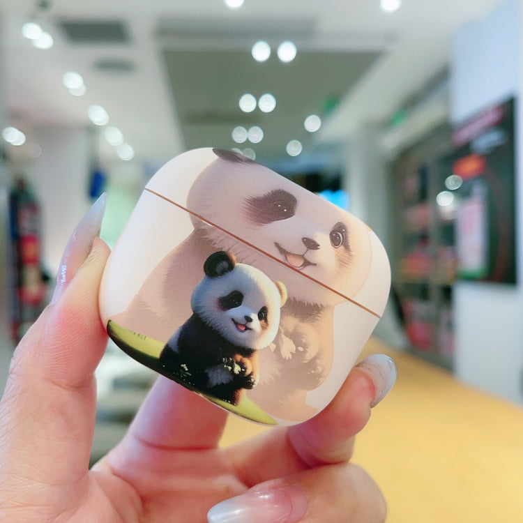 For AirPods 3 Phantom Panda Pattern Earbuds Box Frosted TPU Case