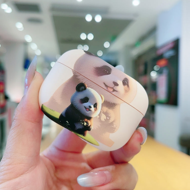 For AirPods Pro Phantom Panda Pattern Earbuds Box Frosted TPU Case