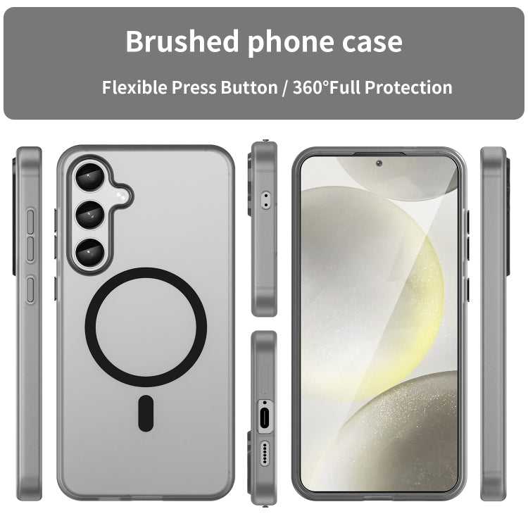 For Samsung Galaxy S24+ 5G MagSafe Frosted Translucent TPU + PC Full Coverage Phone Case