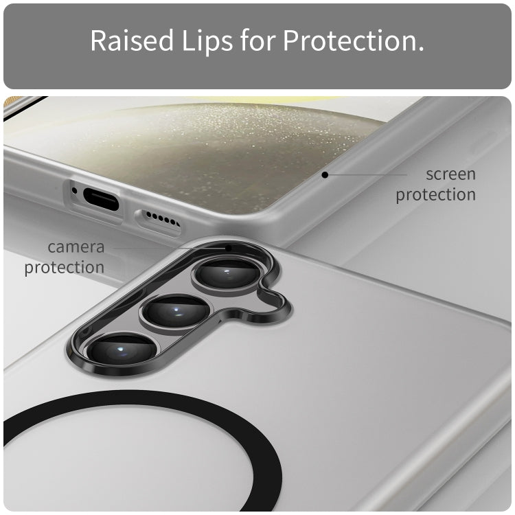 For Samsung Galaxy S24+ 5G MagSafe Frosted Translucent TPU + PC Full Coverage Phone Case