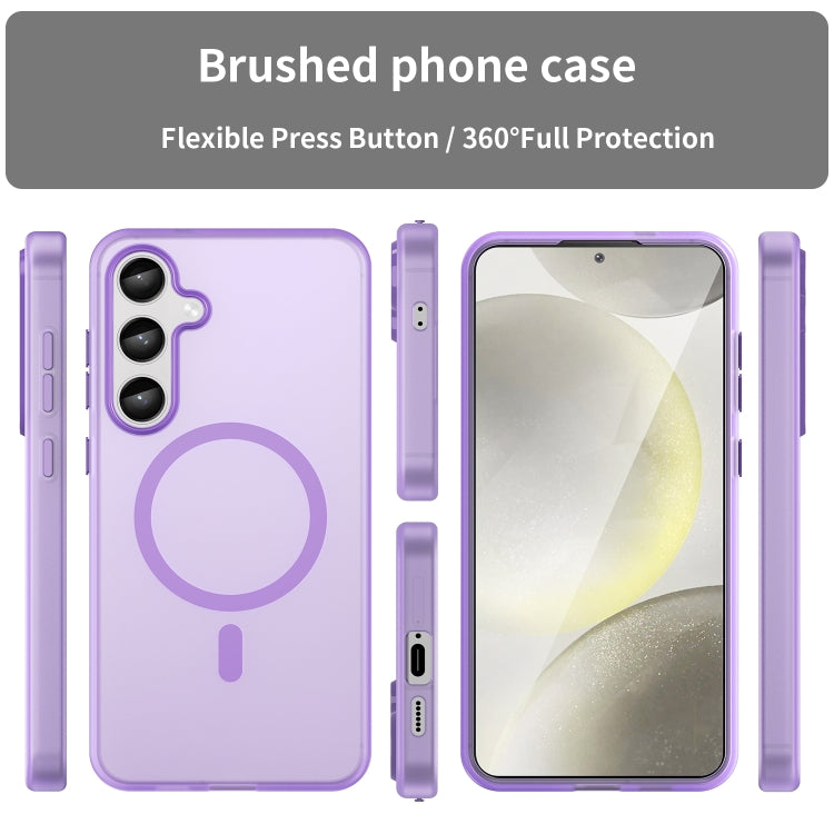 For Samsung Galaxy S24+ 5G MagSafe Frosted Translucent TPU + PC Full Coverage Phone Case