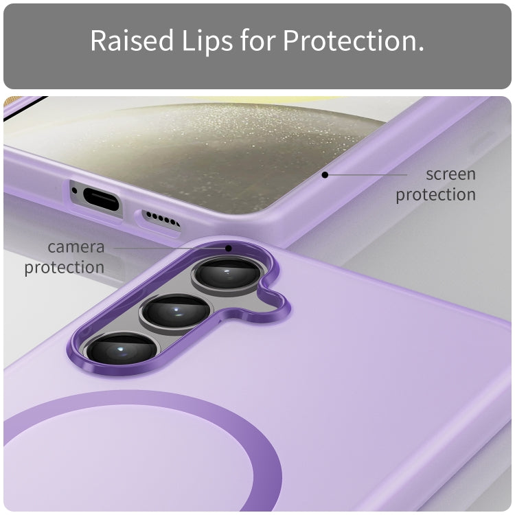 For Samsung Galaxy S24+ 5G MagSafe Frosted Translucent TPU + PC Full Coverage Phone Case