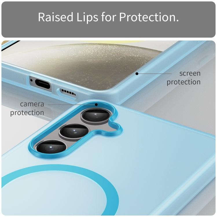 For Samsung Galaxy S24+ 5G MagSafe Frosted Translucent TPU + PC Full Coverage Phone Case