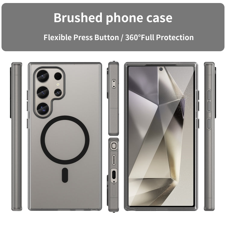 For Samsung Galaxy S24 Ultra 5G MagSafe Frosted Translucent TPU + PC Full Coverage Phone Case