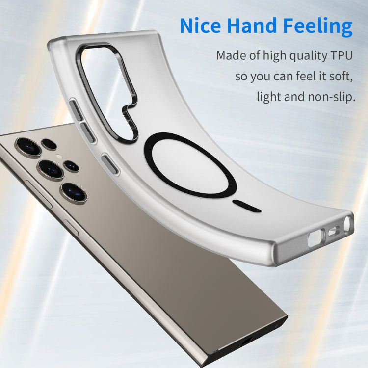 For Samsung Galaxy S24 Ultra 5G MagSafe Frosted Translucent TPU + PC Full Coverage Phone Case