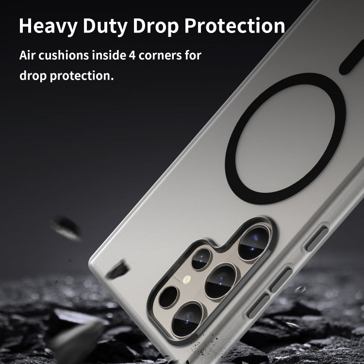 For Samsung Galaxy S24 Ultra 5G MagSafe Frosted Translucent TPU + PC Full Coverage Phone Case