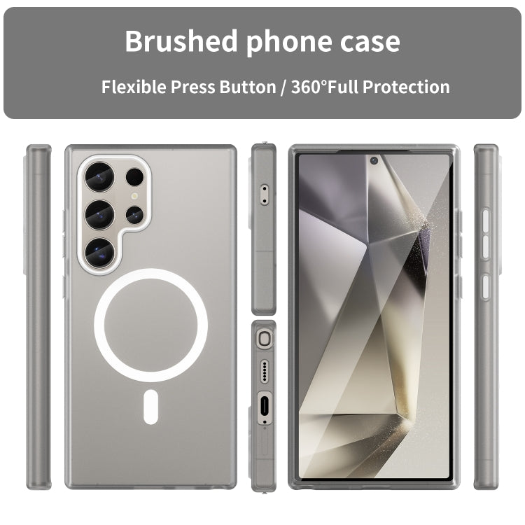 For Samsung Galaxy S24 Ultra 5G MagSafe Frosted Translucent TPU + PC Full Coverage Phone Case