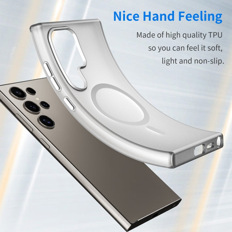 For Samsung Galaxy S24 Ultra 5G MagSafe Frosted Translucent TPU + PC Full Coverage Phone Case