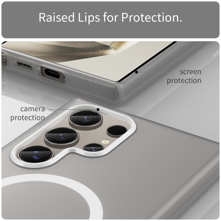 For Samsung Galaxy S24 Ultra 5G MagSafe Frosted Translucent TPU + PC Full Coverage Phone Case