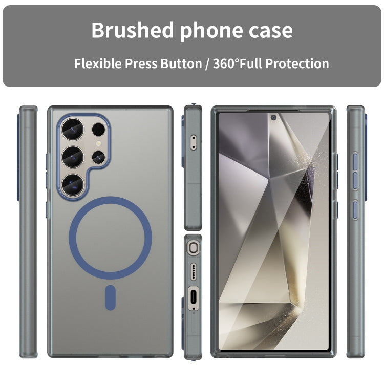 For Samsung Galaxy S24 Ultra 5G MagSafe Frosted Translucent TPU + PC Full Coverage Phone Case
