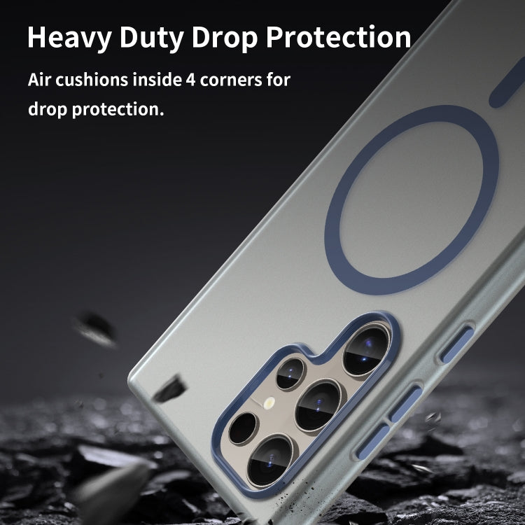 For Samsung Galaxy S24 Ultra 5G MagSafe Frosted Translucent TPU + PC Full Coverage Phone Case