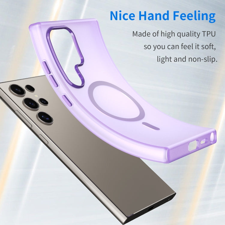 For Samsung Galaxy S24 Ultra 5G MagSafe Frosted Translucent TPU + PC Full Coverage Phone Case