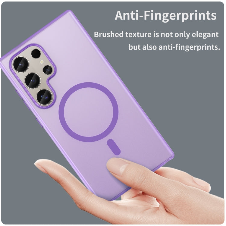 For Samsung Galaxy S24 Ultra 5G MagSafe Frosted Translucent TPU + PC Full Coverage Phone Case