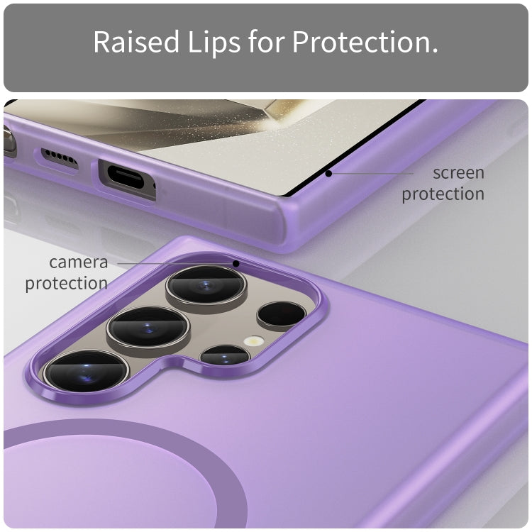 For Samsung Galaxy S24 Ultra 5G MagSafe Frosted Translucent TPU + PC Full Coverage Phone Case