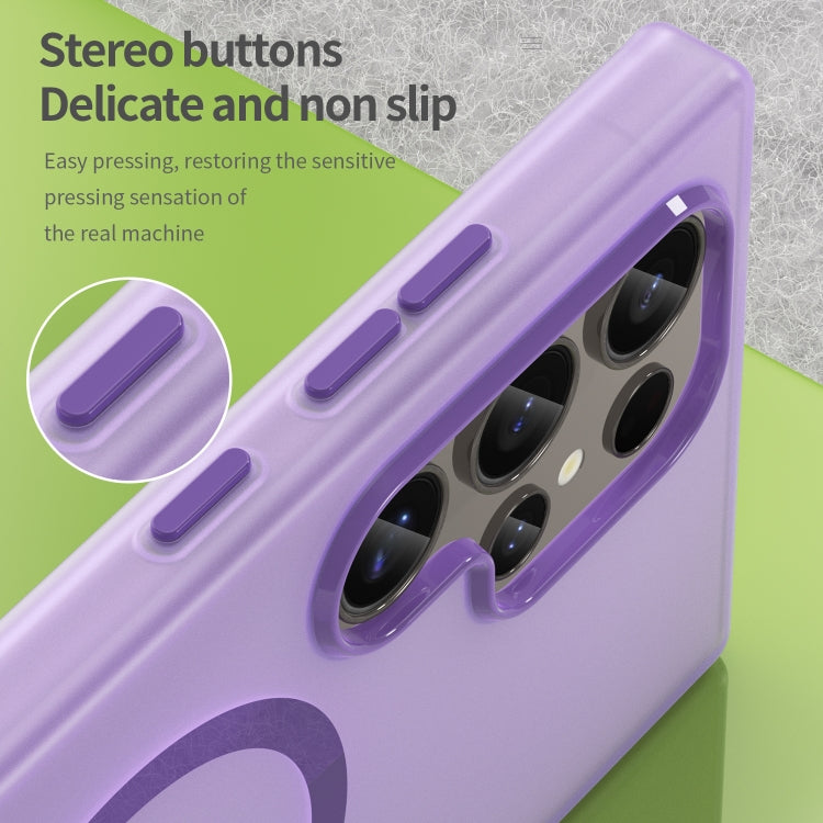 For Samsung Galaxy S24 Ultra 5G MagSafe Frosted Translucent TPU + PC Full Coverage Phone Case