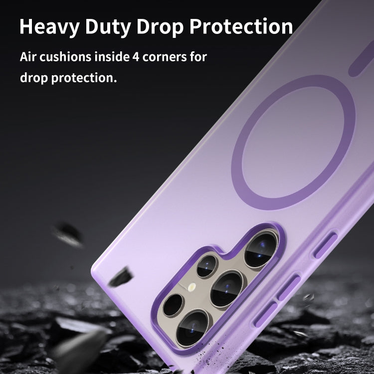 For Samsung Galaxy S24 Ultra 5G MagSafe Frosted Translucent TPU + PC Full Coverage Phone Case