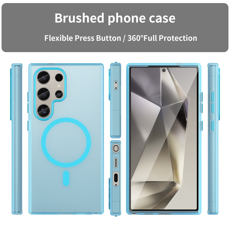 For Samsung Galaxy S24 Ultra 5G MagSafe Frosted Translucent TPU + PC Full Coverage Phone Case