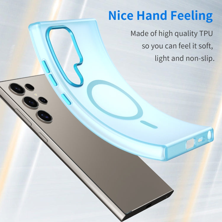 For Samsung Galaxy S24 Ultra 5G MagSafe Frosted Translucent TPU + PC Full Coverage Phone Case