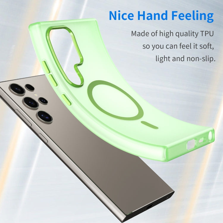 For Samsung Galaxy S24 Ultra 5G MagSafe Frosted Translucent TPU + PC Full Coverage Phone Case