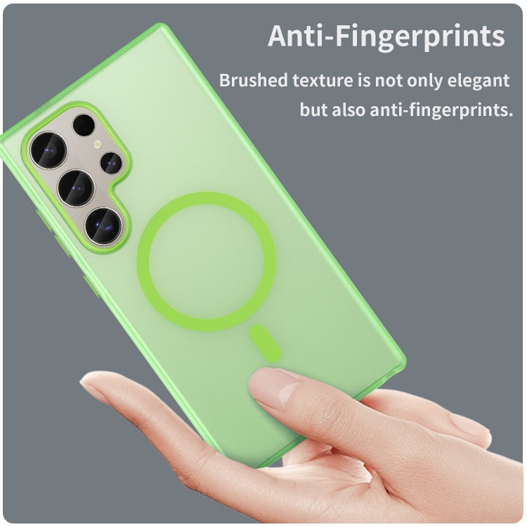 For Samsung Galaxy S24 Ultra 5G MagSafe Frosted Translucent TPU + PC Full Coverage Phone Case