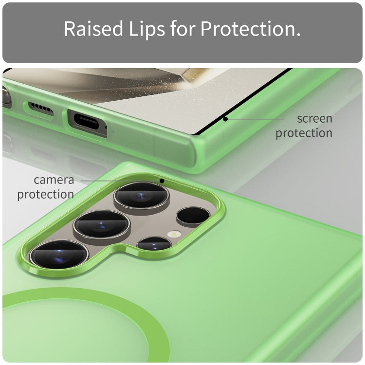 For Samsung Galaxy S24 Ultra 5G MagSafe Frosted Translucent TPU + PC Full Coverage Phone Case
