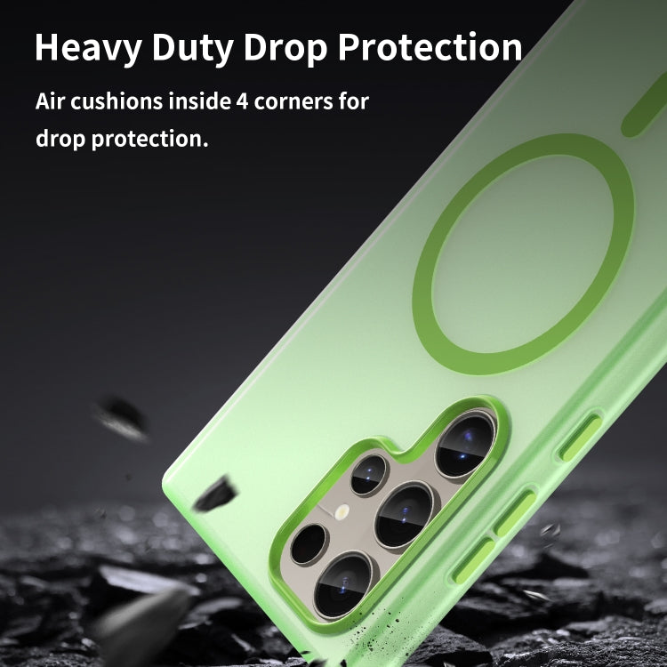 For Samsung Galaxy S24 Ultra 5G MagSafe Frosted Translucent TPU + PC Full Coverage Phone Case