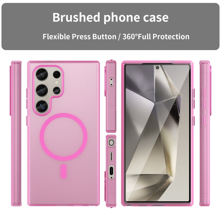For Samsung Galaxy S24 Ultra 5G MagSafe Frosted Translucent TPU + PC Full Coverage Phone Case