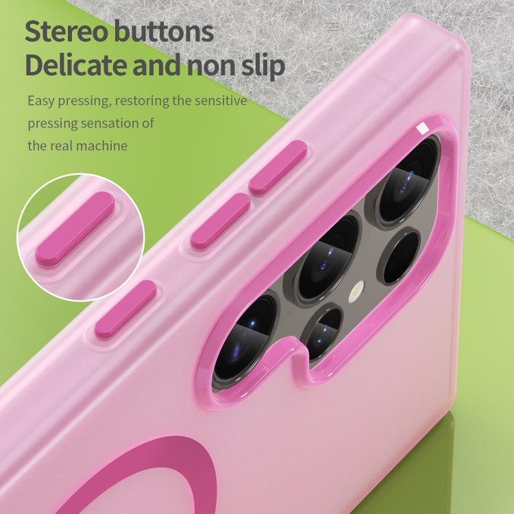 For Samsung Galaxy S24 Ultra 5G MagSafe Frosted Translucent TPU + PC Full Coverage Phone Case