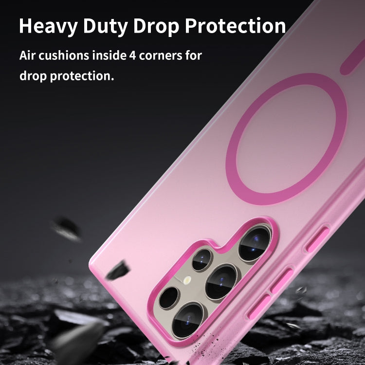 For Samsung Galaxy S24 Ultra 5G MagSafe Frosted Translucent TPU + PC Full Coverage Phone Case