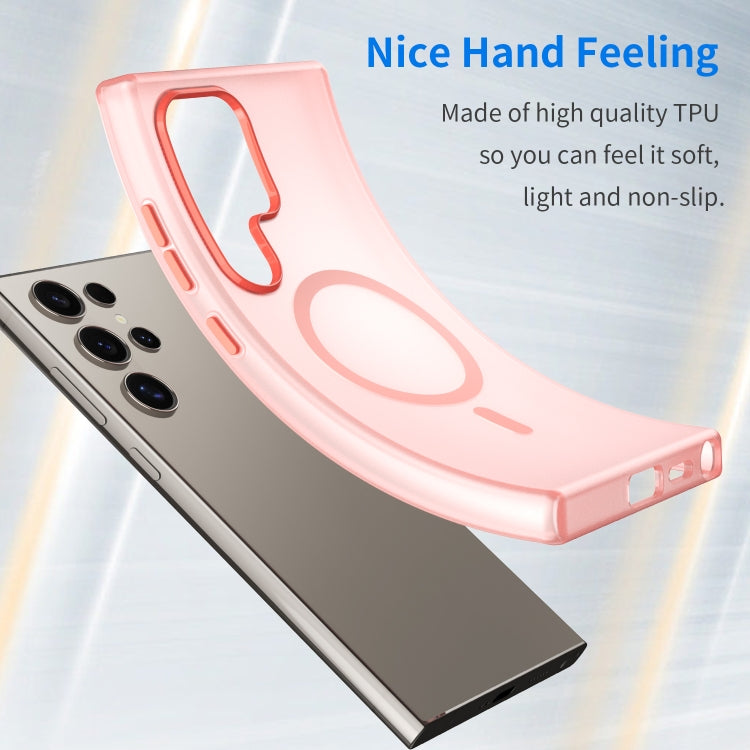 For Samsung Galaxy S24 Ultra 5G MagSafe Frosted Translucent TPU + PC Full Coverage Phone Case