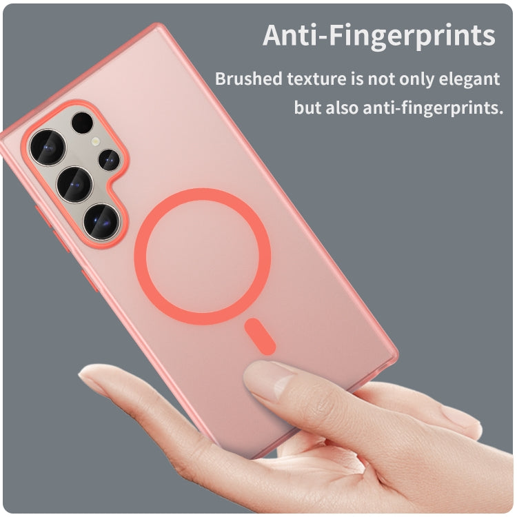 For Samsung Galaxy S24 Ultra 5G MagSafe Frosted Translucent TPU + PC Full Coverage Phone Case