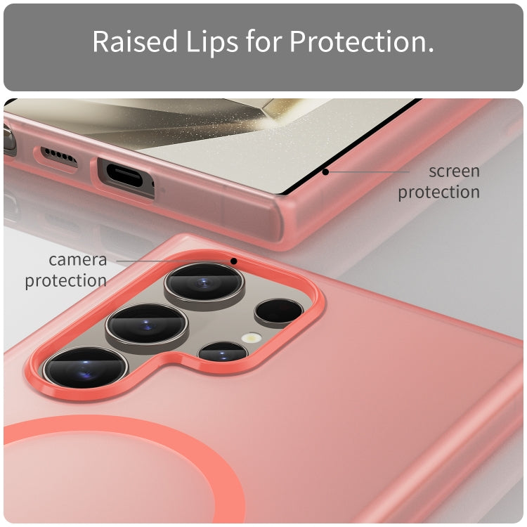 For Samsung Galaxy S24 Ultra 5G MagSafe Frosted Translucent TPU + PC Full Coverage Phone Case