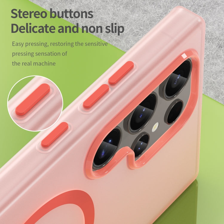 For Samsung Galaxy S24 Ultra 5G MagSafe Frosted Translucent TPU + PC Full Coverage Phone Case
