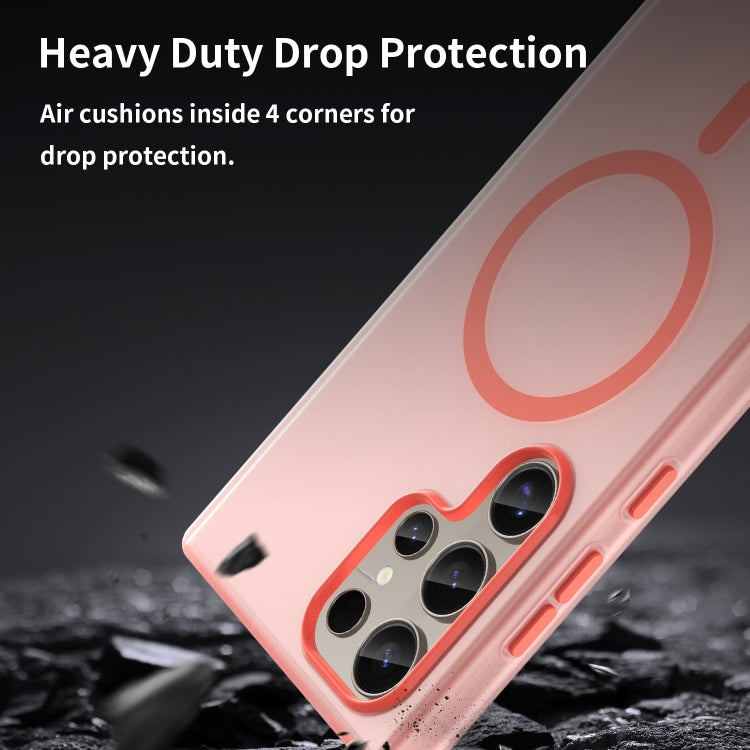 For Samsung Galaxy S24 Ultra 5G MagSafe Frosted Translucent TPU + PC Full Coverage Phone Case