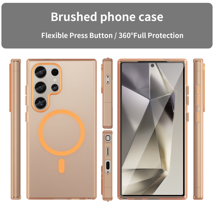 For Samsung Galaxy S24 Ultra 5G MagSafe Frosted Translucent TPU + PC Full Coverage Phone Case
