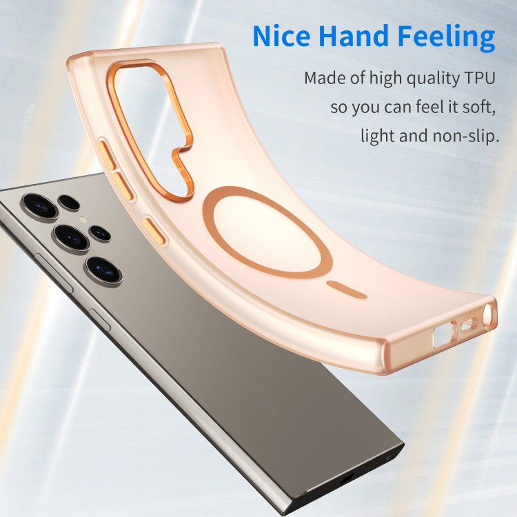 For Samsung Galaxy S24 Ultra 5G MagSafe Frosted Translucent TPU + PC Full Coverage Phone Case