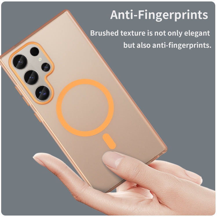 For Samsung Galaxy S24 Ultra 5G MagSafe Frosted Translucent TPU + PC Full Coverage Phone Case