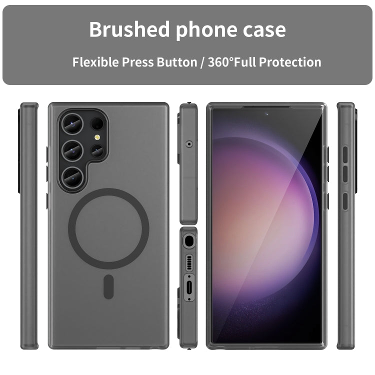 For Samsung Galaxy S23 Ultra 5G MagSafe Frosted Translucent TPU + PC Full Coverage Phone Case