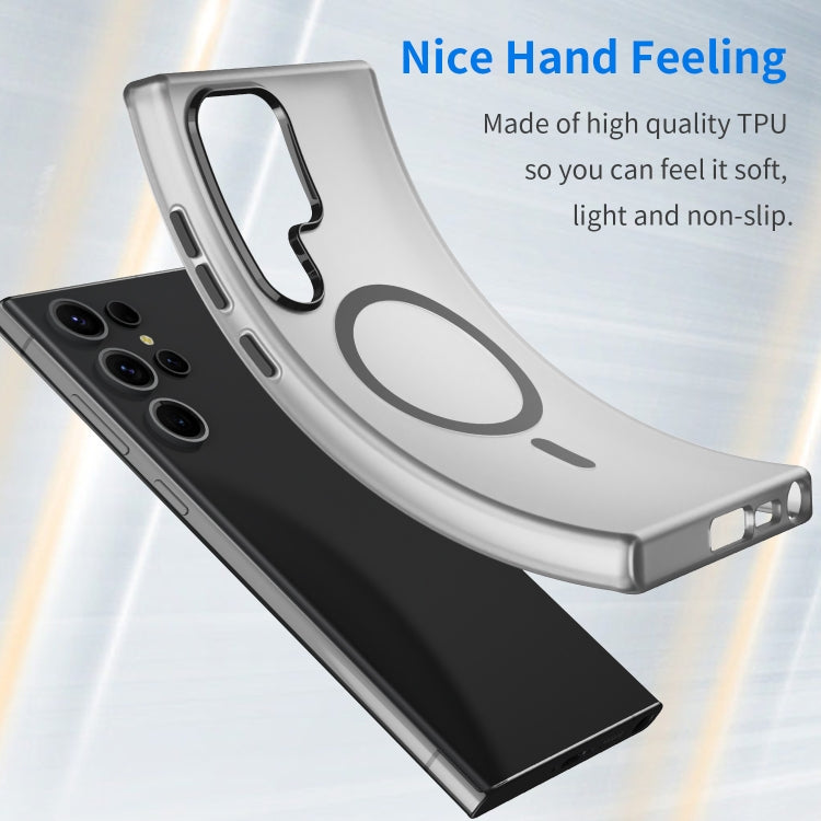 For Samsung Galaxy S23 Ultra 5G MagSafe Frosted Translucent TPU + PC Full Coverage Phone Case