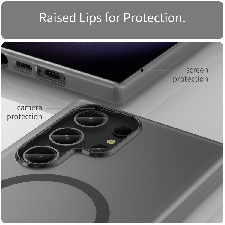 For Samsung Galaxy S23 Ultra 5G MagSafe Frosted Translucent TPU + PC Full Coverage Phone Case