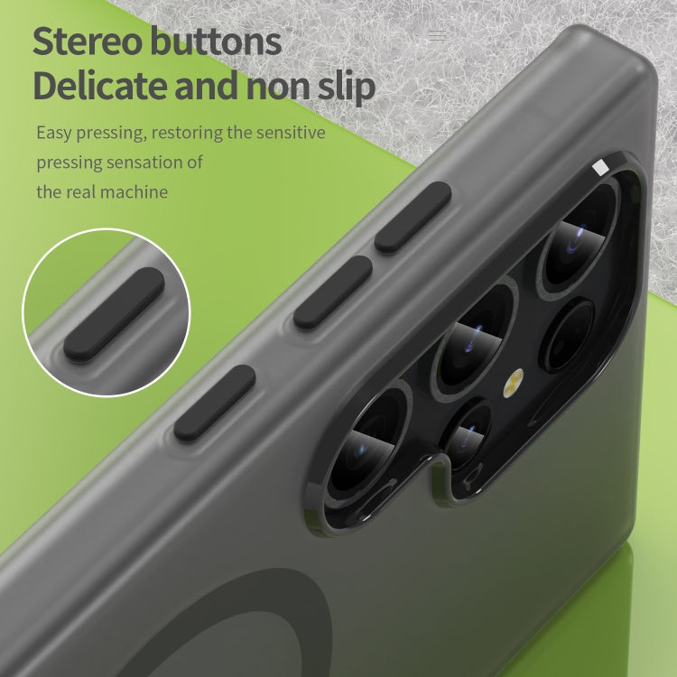 For Samsung Galaxy S23 Ultra 5G MagSafe Frosted Translucent TPU + PC Full Coverage Phone Case