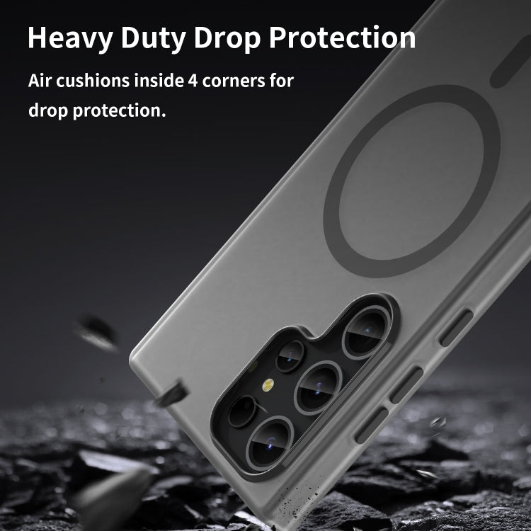 For Samsung Galaxy S23 Ultra 5G MagSafe Frosted Translucent TPU + PC Full Coverage Phone Case