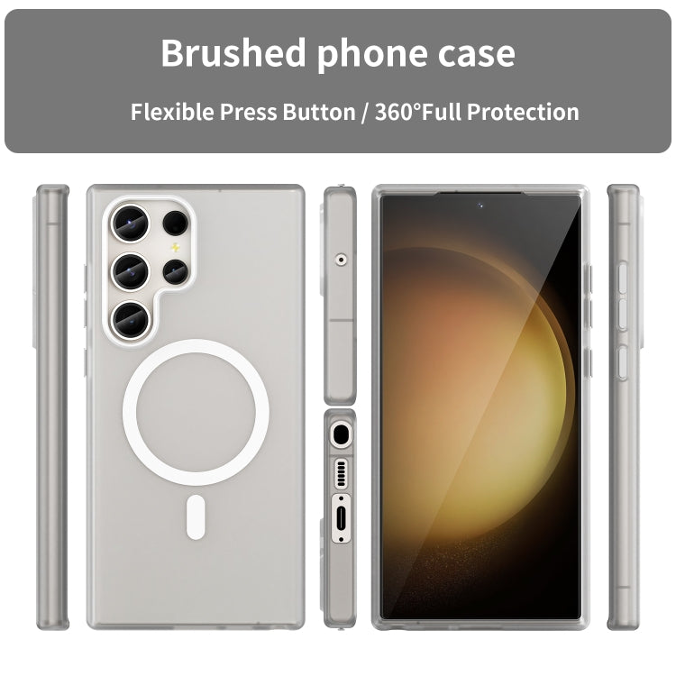 For Samsung Galaxy S23 Ultra 5G MagSafe Frosted Translucent TPU + PC Full Coverage Phone Case