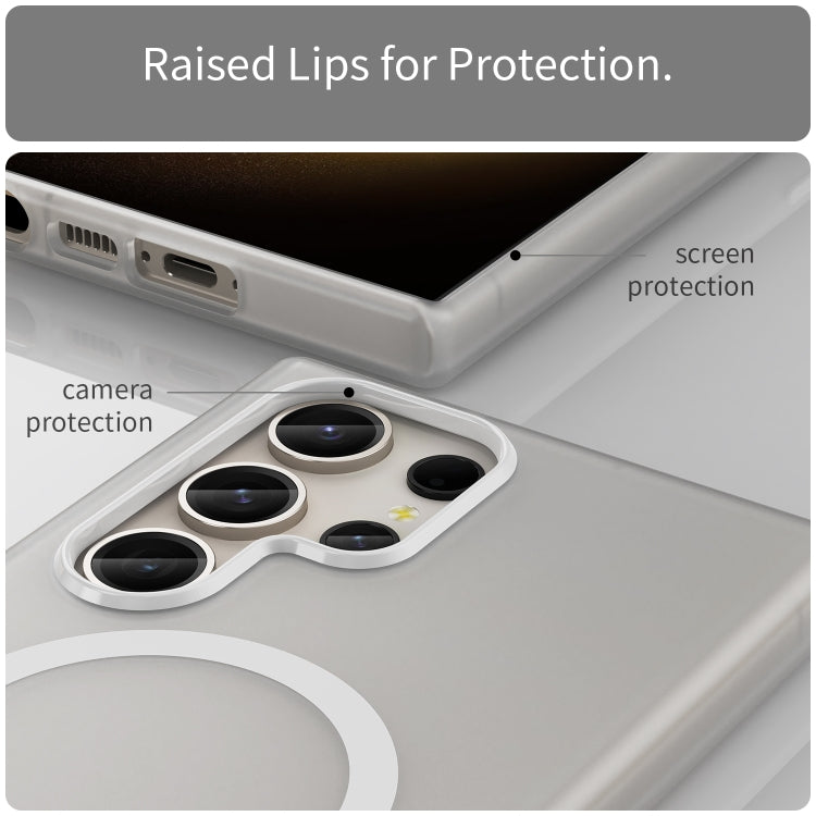 For Samsung Galaxy S23 Ultra 5G MagSafe Frosted Translucent TPU + PC Full Coverage Phone Case