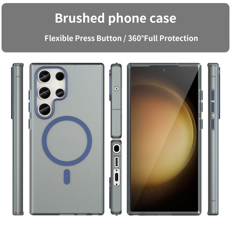 For Samsung Galaxy S23 Ultra 5G MagSafe Frosted Translucent TPU + PC Full Coverage Phone Case