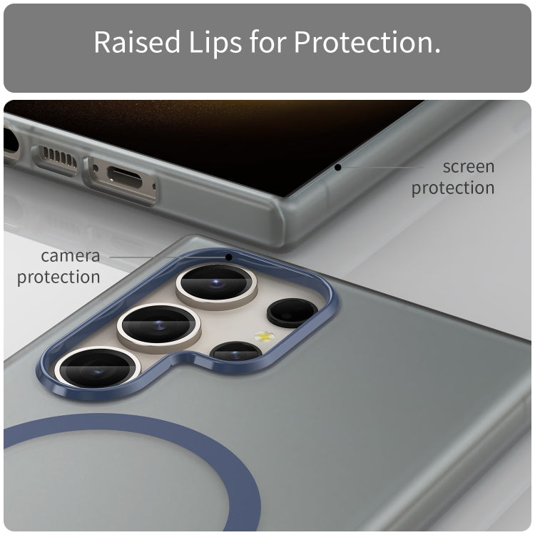 For Samsung Galaxy S23 Ultra 5G MagSafe Frosted Translucent TPU + PC Full Coverage Phone Case