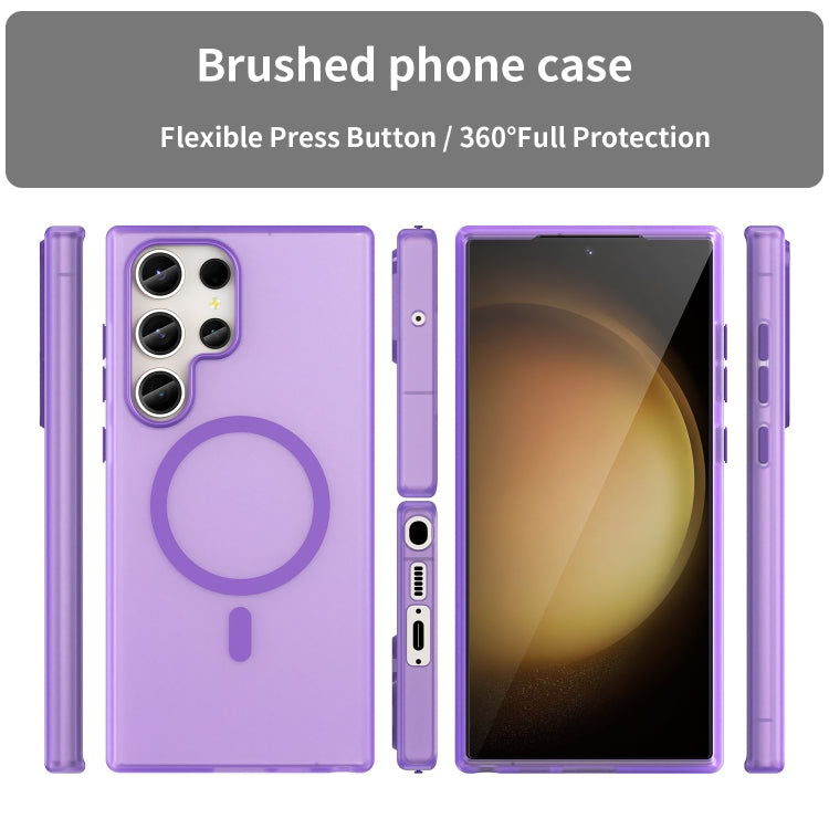For Samsung Galaxy S23 Ultra 5G MagSafe Frosted Translucent TPU + PC Full Coverage Phone Case