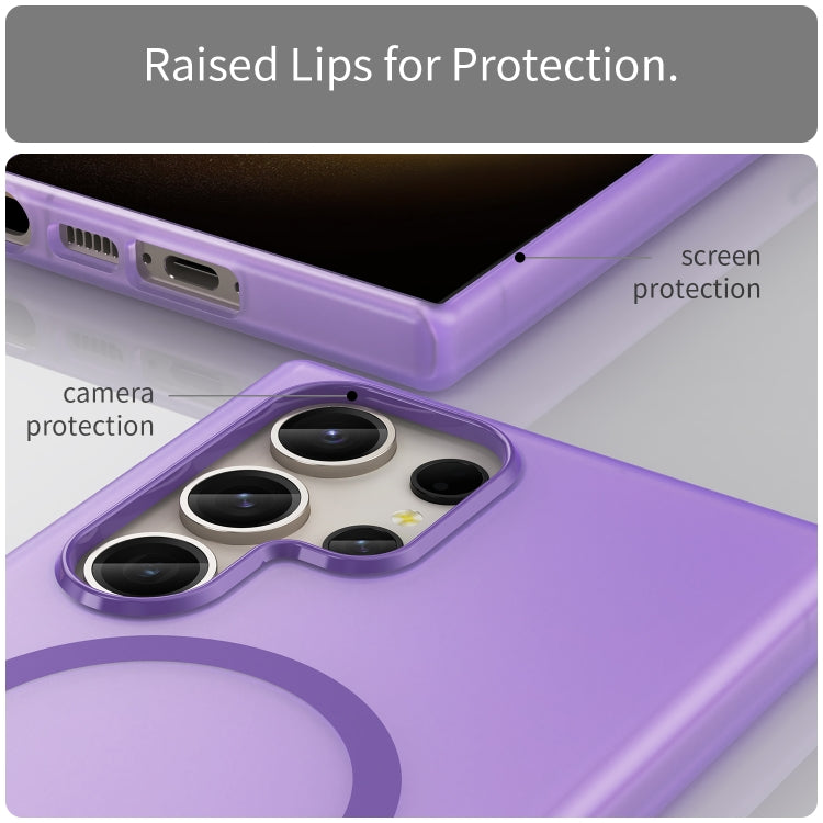 For Samsung Galaxy S23 Ultra 5G MagSafe Frosted Translucent TPU + PC Full Coverage Phone Case