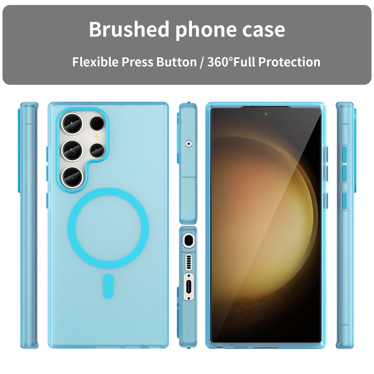 For Samsung Galaxy S23 Ultra 5G MagSafe Frosted Translucent TPU + PC Full Coverage Phone Case