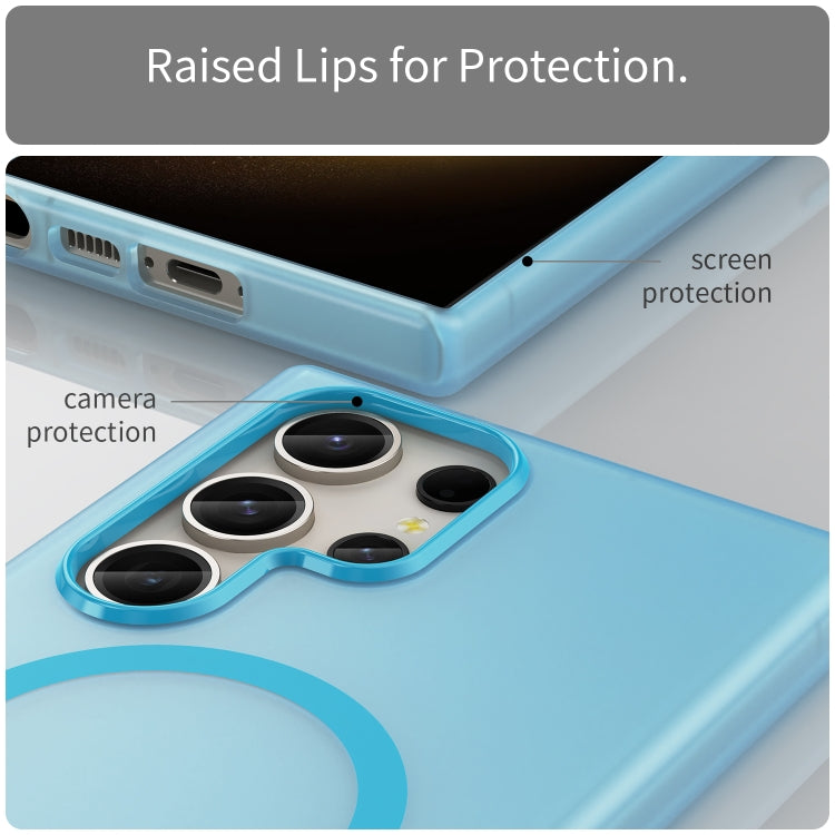 For Samsung Galaxy S23 Ultra 5G MagSafe Frosted Translucent TPU + PC Full Coverage Phone Case